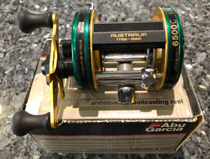 Vintage Abu Ambassadeur 5500 Baitcasting Reel In Brown