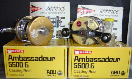 RARE 1977 ABU Ambassadeur Champagne Gold 5500 Casting Reel Lot 2