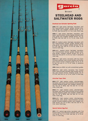 vintage fishing rod pole 1950s Garcia King Fisher Conolon USA green  fiberglass